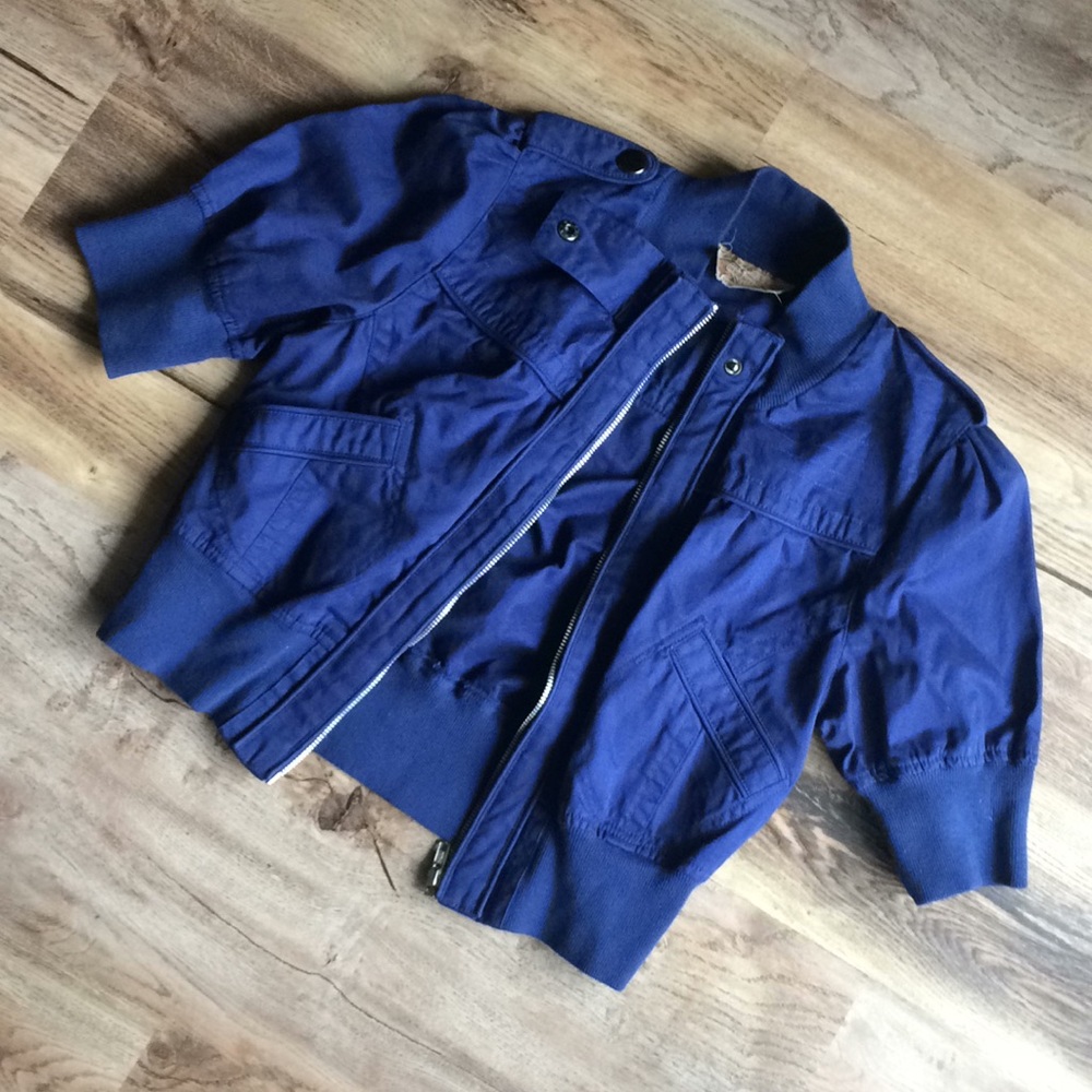 Dark blue cropped jacket